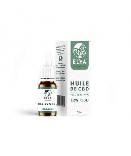 Huile CBD 12% - Made in France - Spectre complet