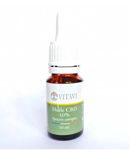 Huile CBD 10% - Made in France - Spectre complet